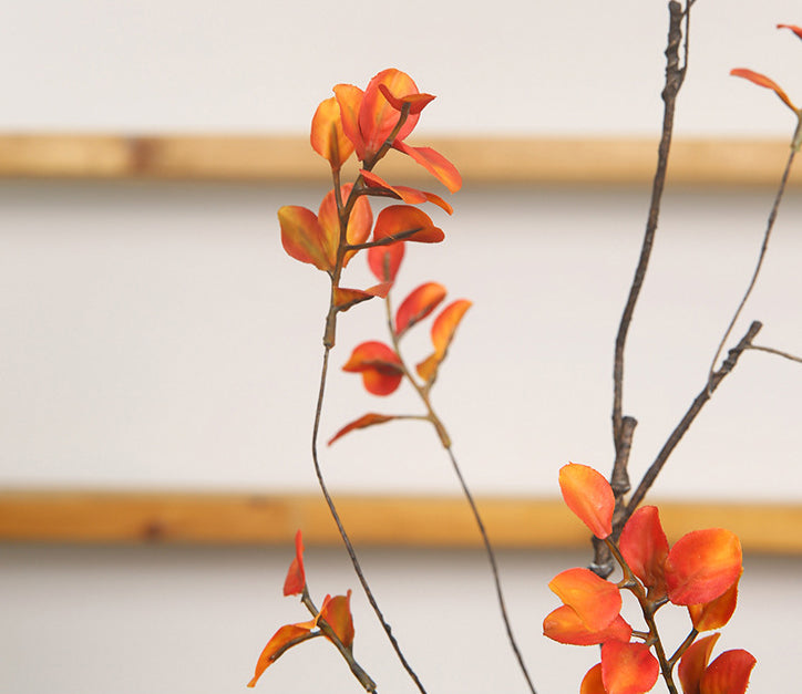 Red Maple Leaf  Artificial Flower  Autumn Artificial Maple Leaf  Artificial Green Plant