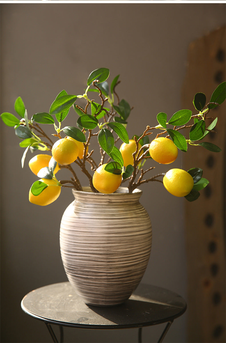 Lemon Branch Fresh Fruit Artificial Flower Fake Flower Restaurant Decoration