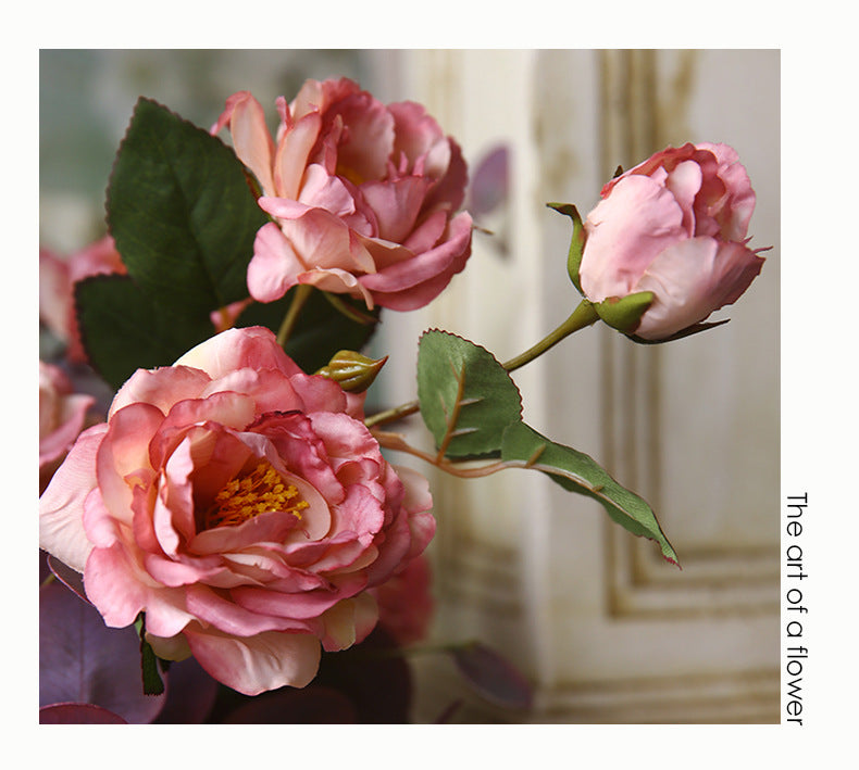 Vintage Autumn Peony Artificial Flower Home Decor Flower Arrangement