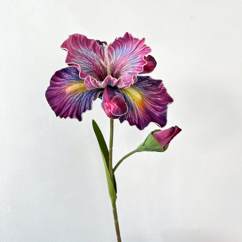 2 Iris Flowers EVA Realistic Touch Artificial Flowers