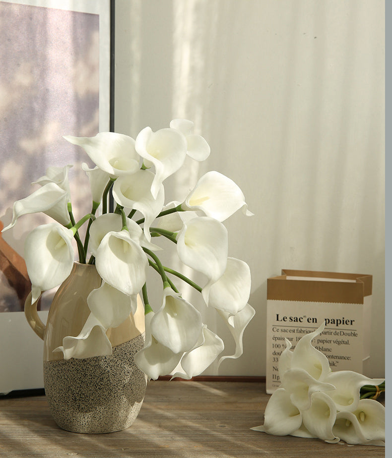 Artificial Flower Single Branch Calla Lily Realistic Fake Flower