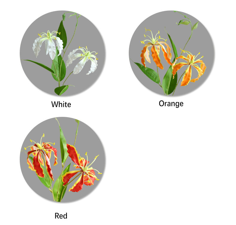 Artificial Flame Lily Flower Home Decoration Ornament Prop Modern Romantic Creative Ornament Fake Flower Floral Decoration