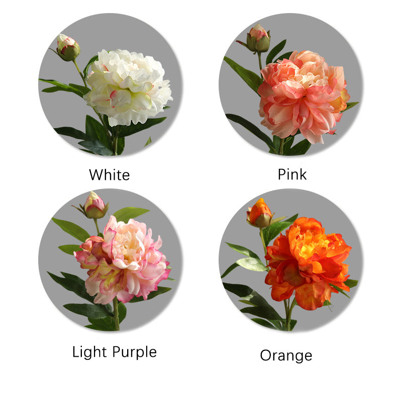 Artificial Flower Two-Headed Peony