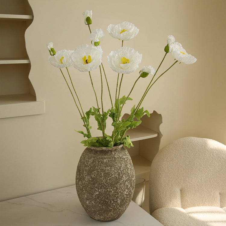 Two-Headed Poppy Artificial Flower Wedding Decoration Poppy Flower