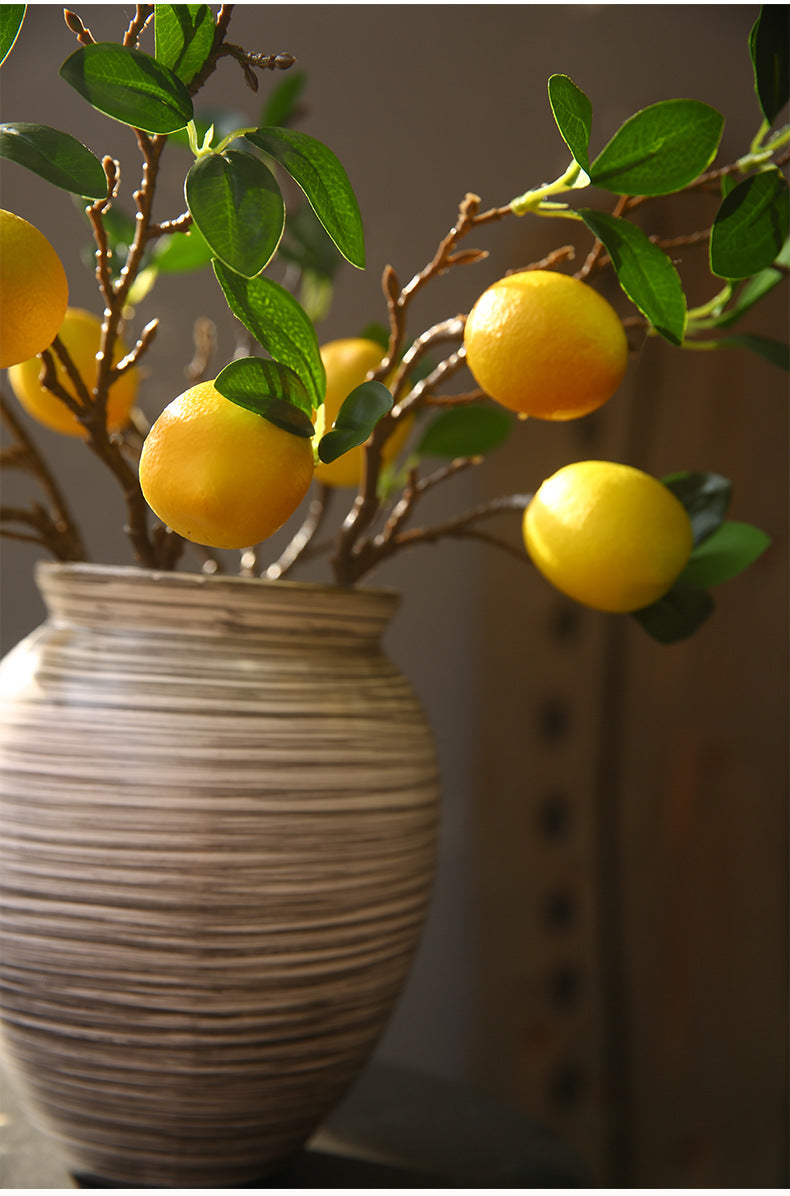 Lemon Branch Fresh Fruit Artificial Flower Fake Flower Restaurant Decoration