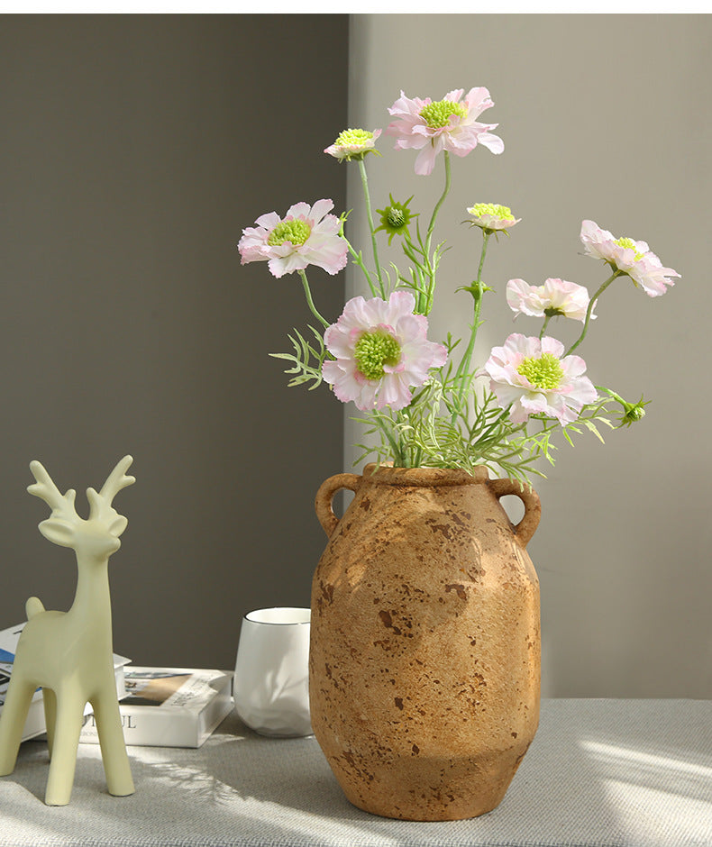 Artificial Flowers Fake Flowers Flocked Blue Potted Flowers