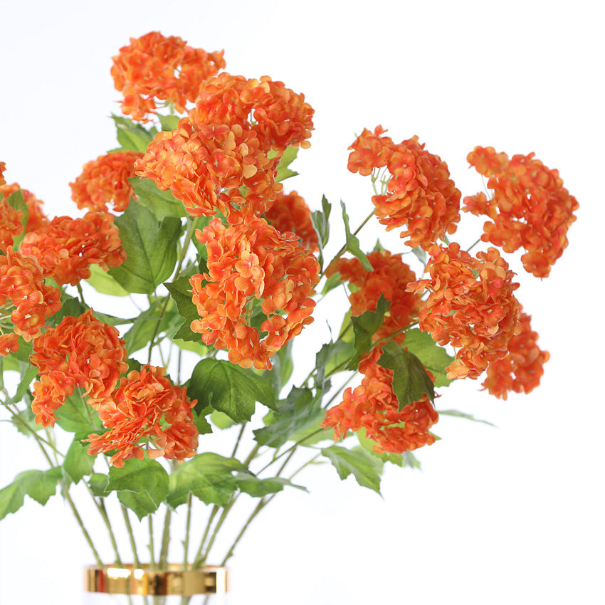 Artificial Flowers 3D Film Hydrangea 2-Head Snowball Flower