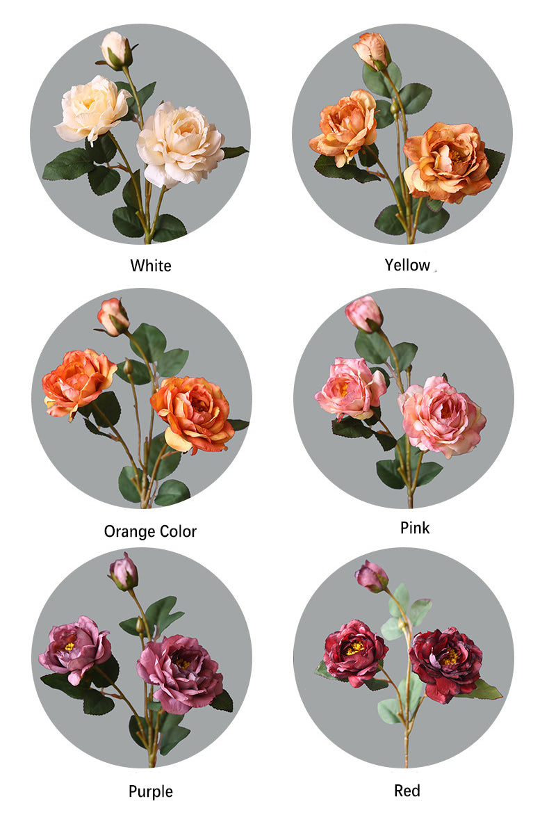 Vintage Autumn Peony Artificial Flower Home Decor Flower Arrangement