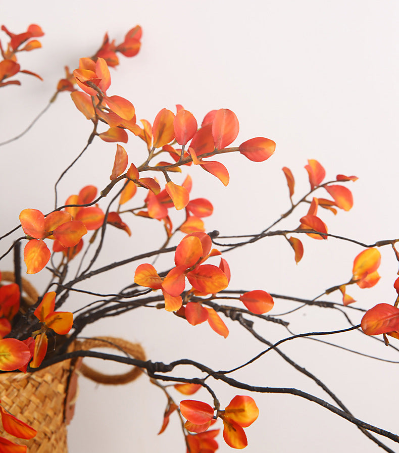 Red Maple Leaf  Artificial Flower  Autumn Artificial Maple Leaf  Artificial Green Plant