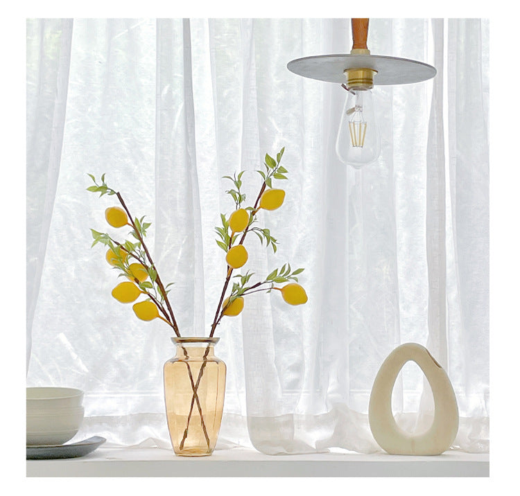 INS Artificial Flower 5-Fruit Lemon Tree Lemon Branch Artificial Green Plant Fake Flower Photo Prop
