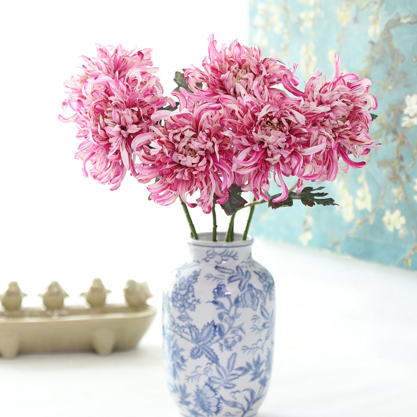 Artificial Chrysanthemum 3D Printed Flower Peony Chrysanthemum Fake Flower
