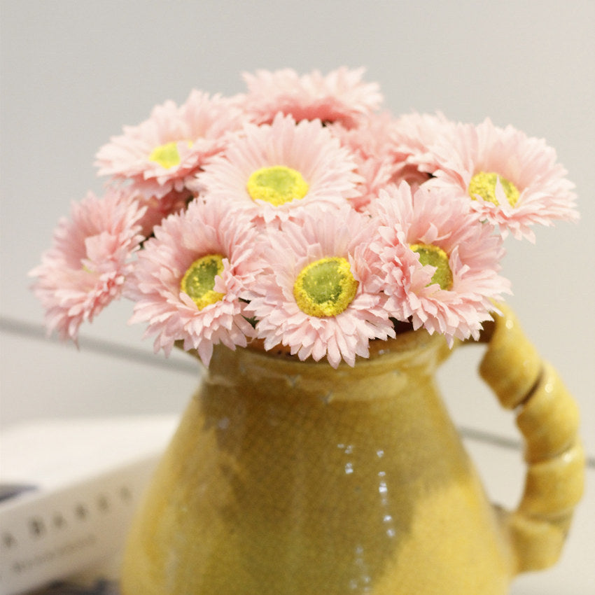 Artificial Flower Small Daisy Single Branch Multi-color Pastoral Flowers