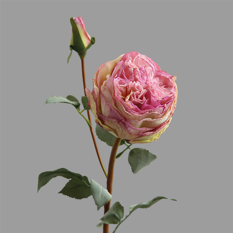 Two-Headed Austin Rose Artificial Flower Nordic Romantic Decoration