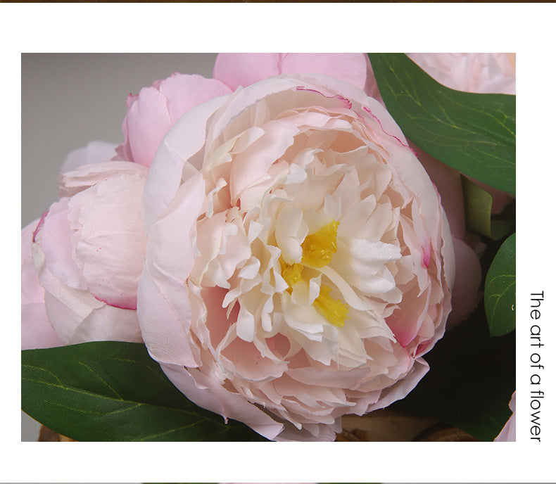 ins High-End Artificial Flowers Fake Flowers Six-Headed Peony Bouquet