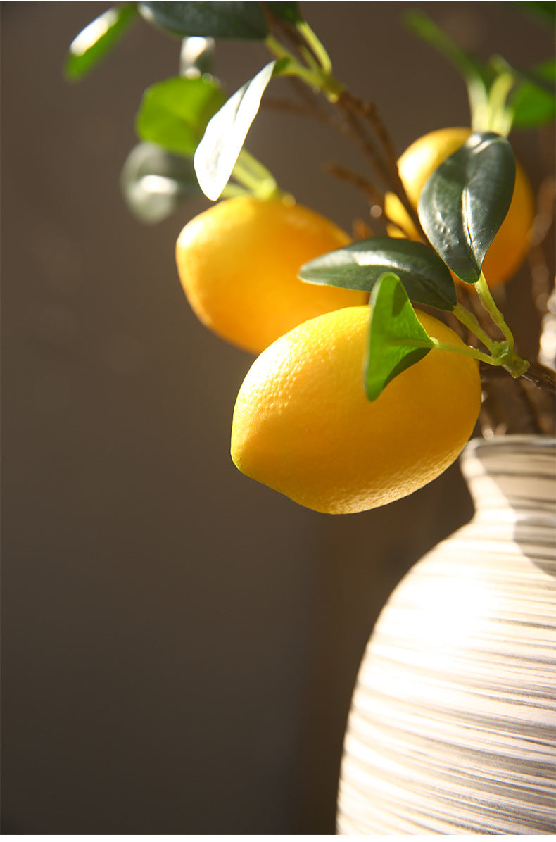 Lemon Branch Fresh Fruit Artificial Flower Fake Flower Restaurant Decoration