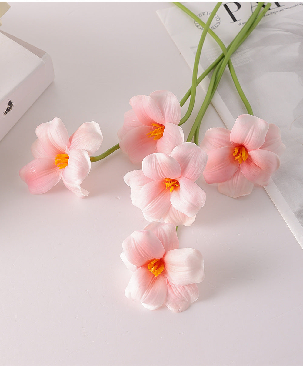 PU Leafless Open Tulip Artificial Flower