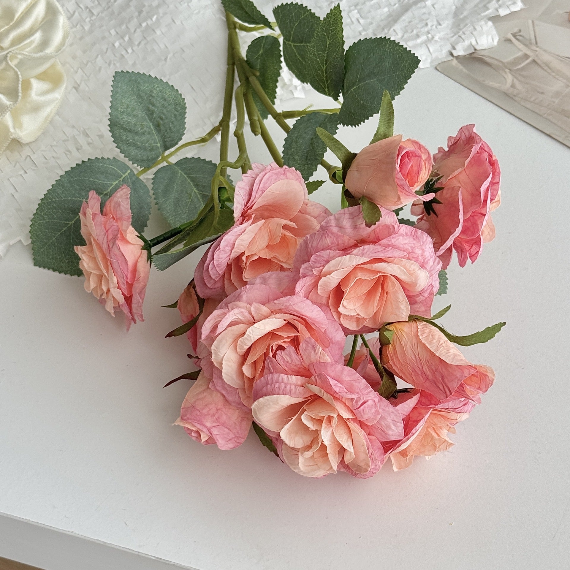 12 Heads Aisha Rose Artificial Flowers Rose Flowers Fake Flowers
