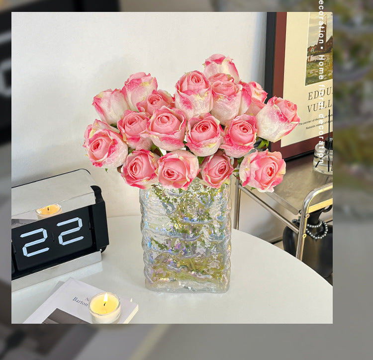 Imitation Dried Flower Baked Rose Artificial Flower Snow Rose