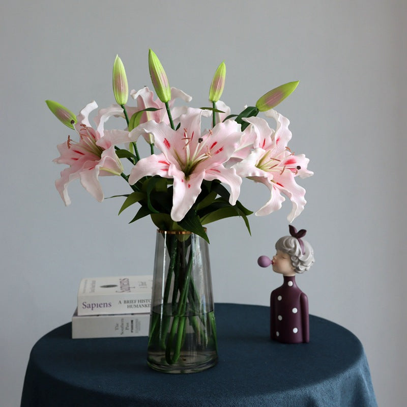 PU natural touch two-Head Lily 12pcs - 26.8in or 21.7in