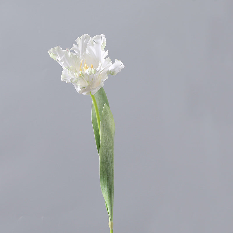 Artificial Flower Single Branch Parrot Tulip 3D Printed Toothed Fake Flower