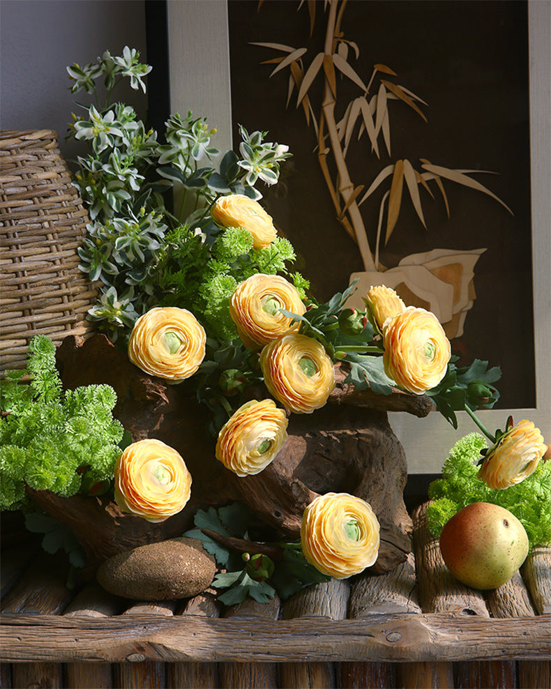 Two-Headed Lotus Peony Artificial Flower Fake Flower Arrangement