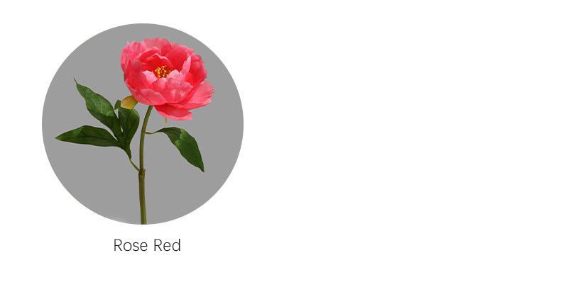 Single Branch Hibiscus Peony  12pcs - 17.7in