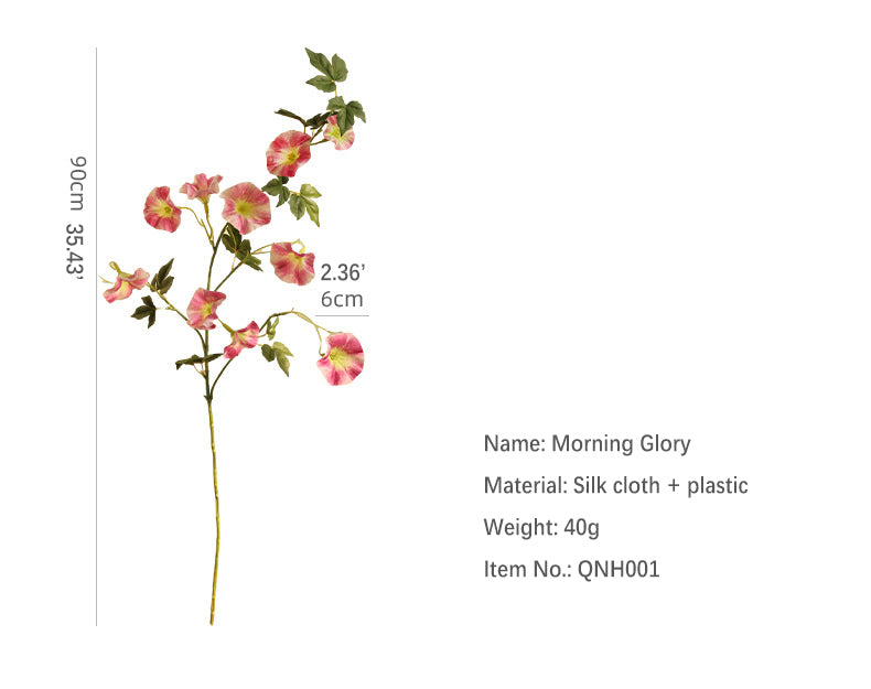 Artificial Flower Realistic Touch Moisturizing Morning Glory