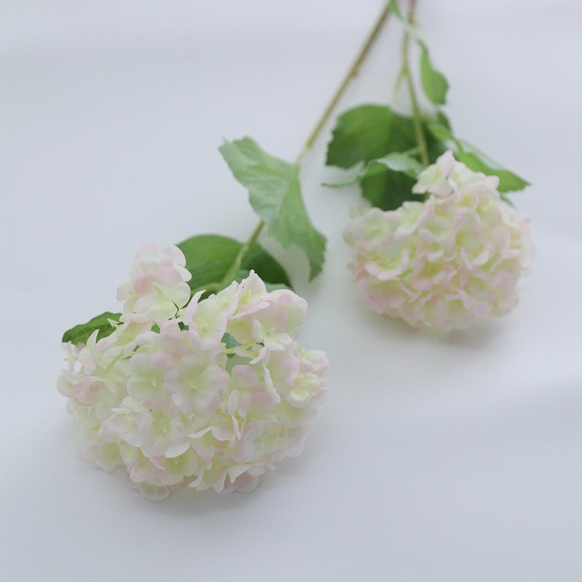 Artificial Flowers 3D Film Hydrangea 2-Head Snowball Flower